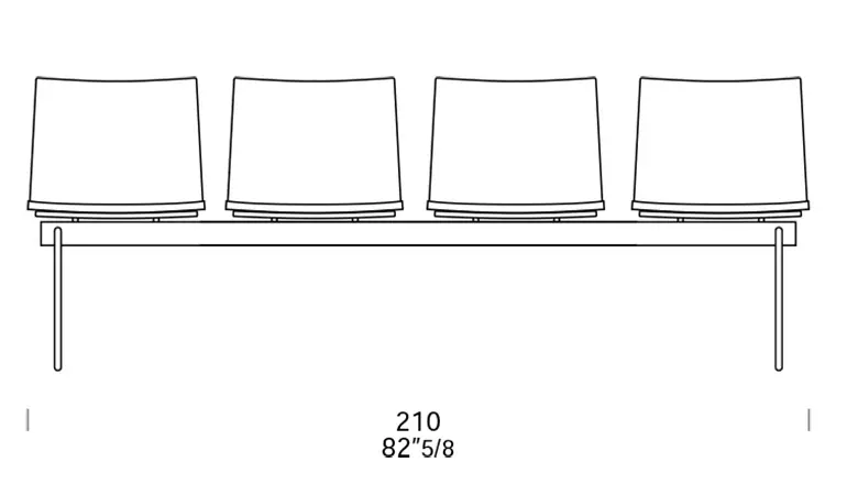 panchina Slim Bench quattro posti