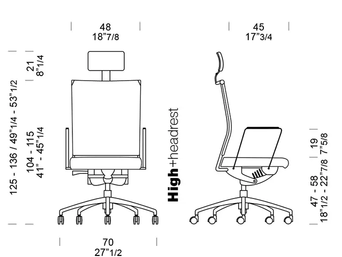 Dresschair High Hardrest Dresschair High Hardrest