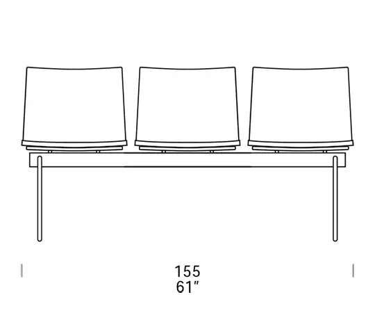 panchina Slim Bench tre posti