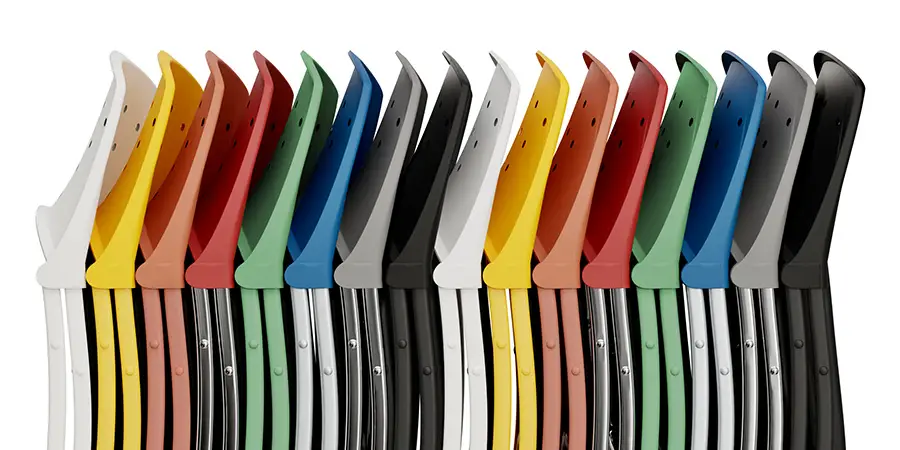 sedie in ferro colorate verniciate inpilabili Pretty Moving