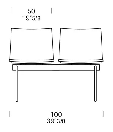 panchina Slim Bench due posti